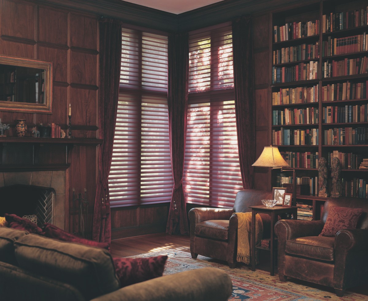 Winter Window Treatments Near Ann Arbor, Michigan (MI) including Hunter Douglas drapes and automation.