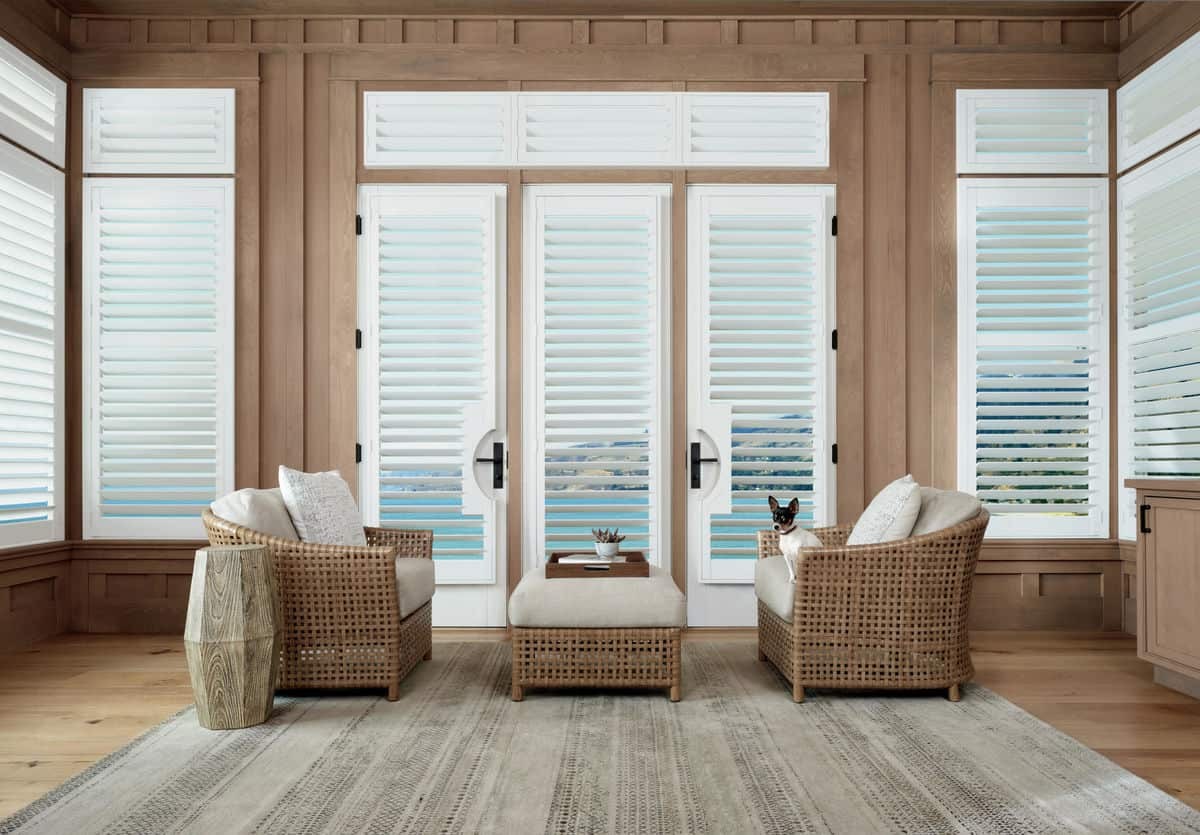 Hunter Douglas Palm Beach™ Polysatin™ Shutters, poly shutters, interior shutters near Ann Arbor, Michigan (MI)